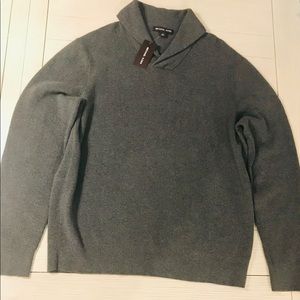 NWT Michael Kors Men’s New Grey shawl collar men’s sweater